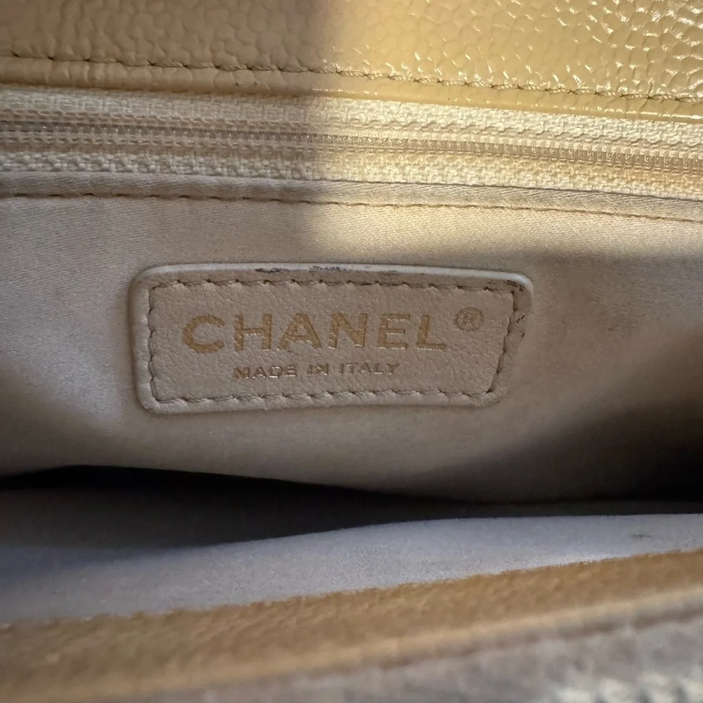 Chanel Caviar Quilted Grand Shopping Tote GST Beige Clair GHW
